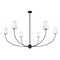 Z-Lite Shannon Chandelier, 6-Light, 62 In.W x 25.75 In.H, Matte Black/white 3040-62MB - alternate 4